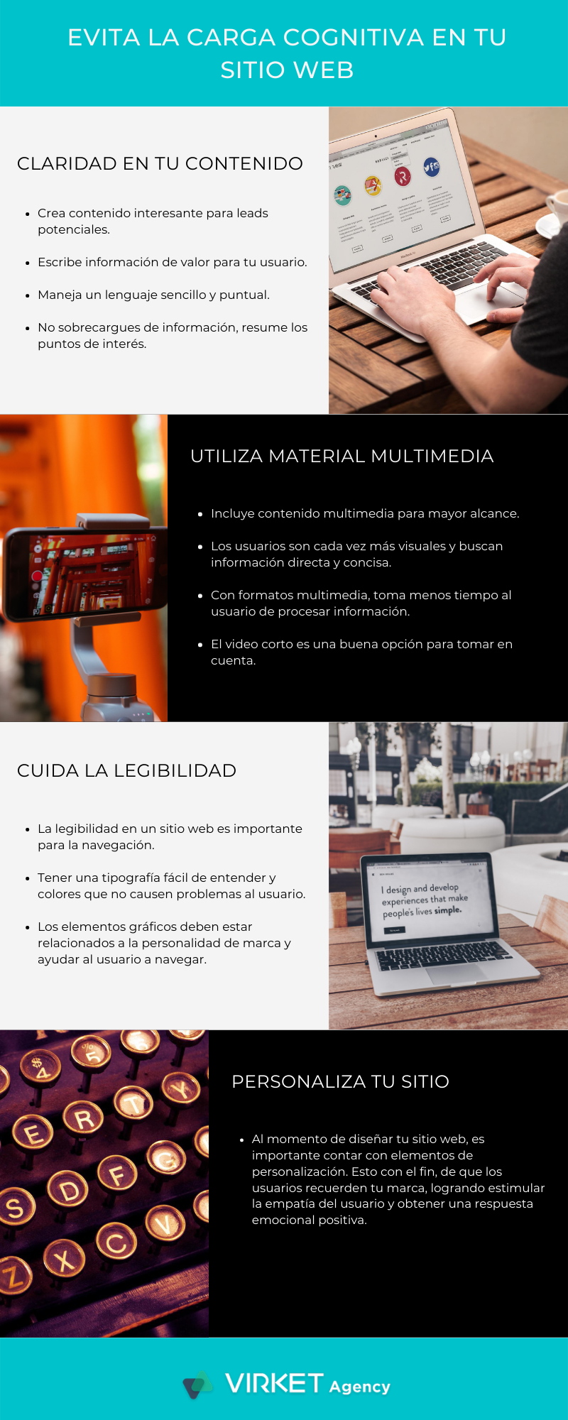 Consejos para evitar la carga cognitiva en la experiencia de usuario.
