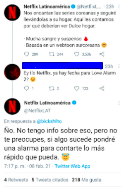 Conversar con clientes en redes sociales para conocer sus inquietudes, como lo hace Netflix.
