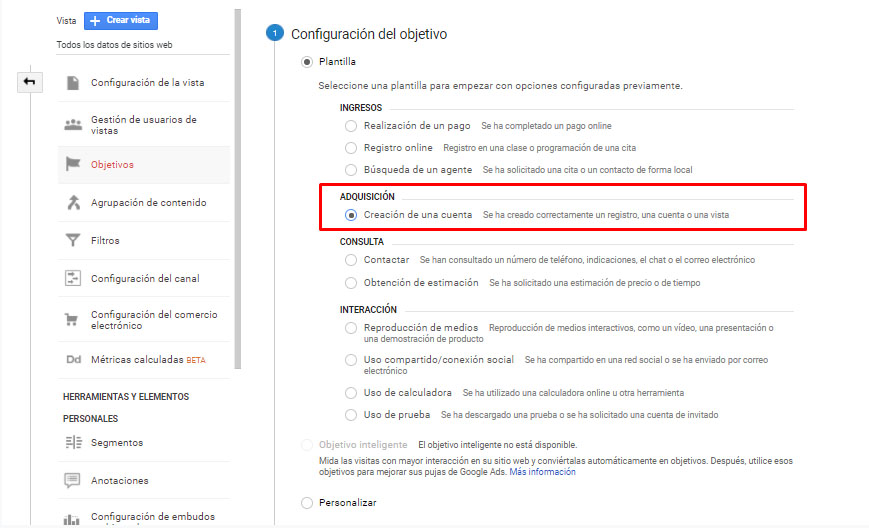 medir la tasa de conversión con Google Analytics
