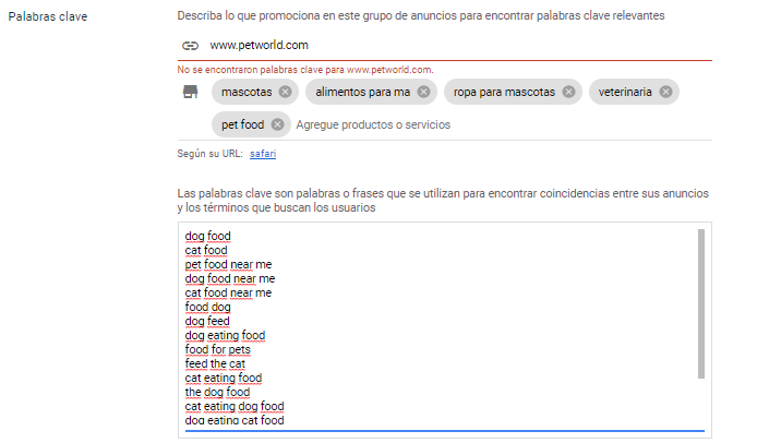 Palabras clave par hacer campañas de búsqueda en Google