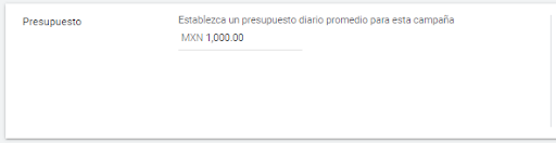 Asigna un presupuesto para hacer campañas de búsqueda en Google