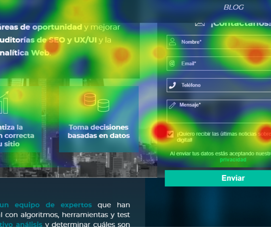 Analizar un mapa de calor en marketing: lo que te dice un Heat Map