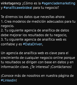 cómo hacer SEO en Instagram: buenos copys en el copy out 